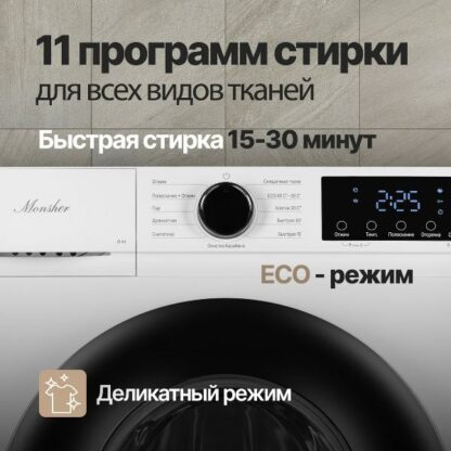 Стиральная машина Monsher MWM 410 Blanc — изображение 5